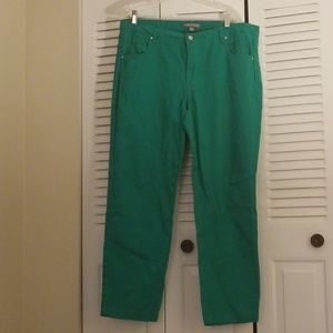 Jessica London size 16W Emerald green denim jeans